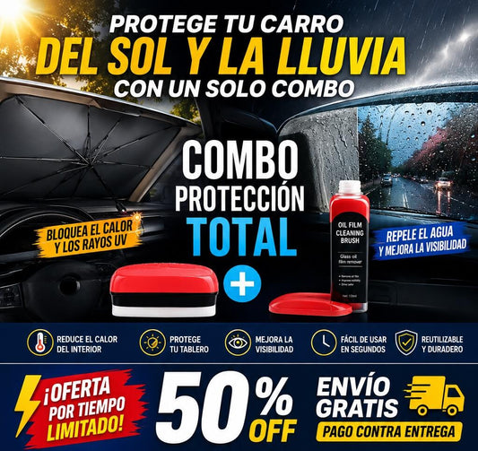 COMBO SOMBRILLA Y LIMPIAVIDRIOS
